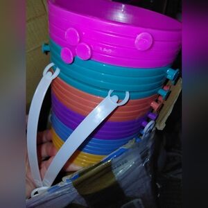 24 Colorful Stackable Buckets With Shovel